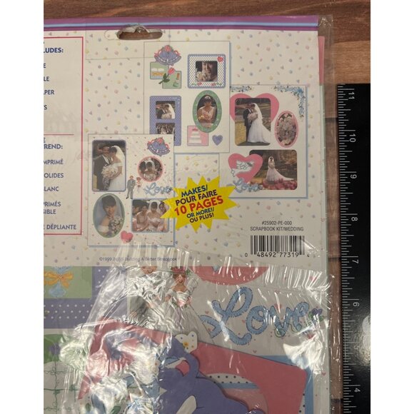 Scrapbooking Kit For Wedding Pages 8.5" X 11" Makes 10+ Pages Vtg 1999 - Picture 5 of 5